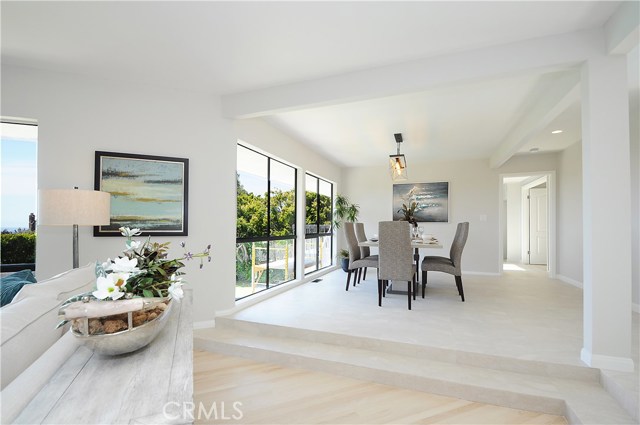 Formal dining area next to the living room