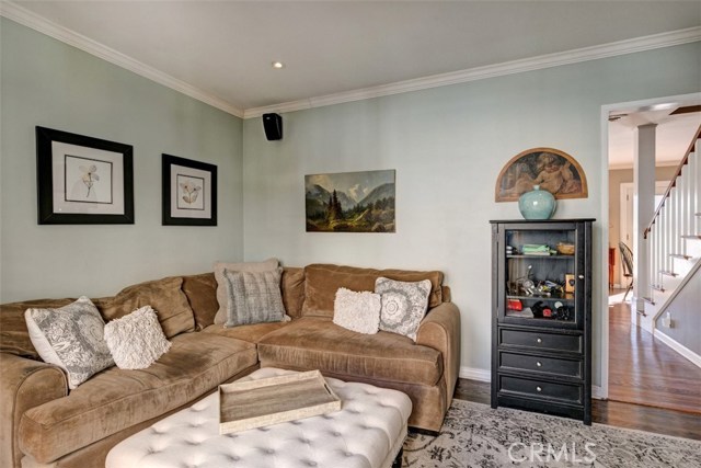 4th bedroom/den, note hardwood floor, smooth ceilings and recessed lighting.