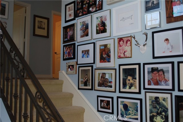 Super spacious stairway and hall area upstairs.