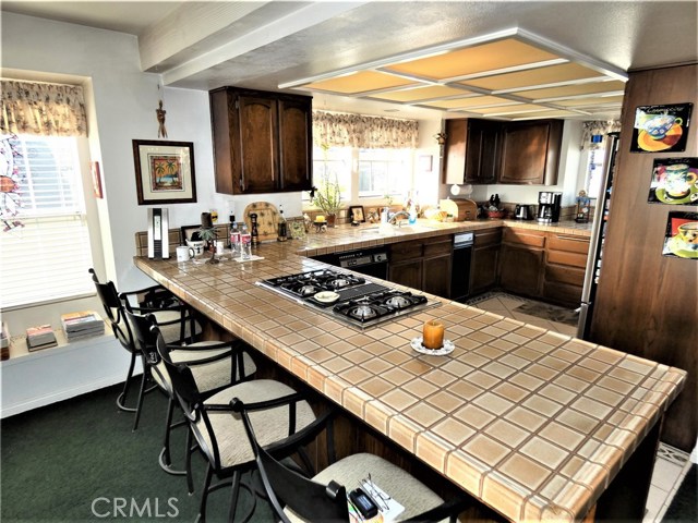 Large kitchen island fits 4