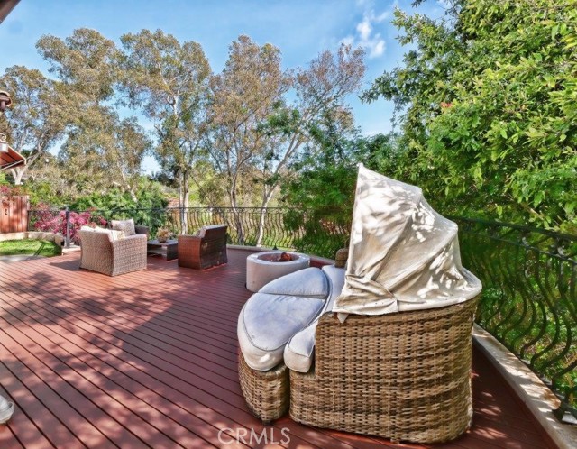 Large Backyard Entertainment Deck looking out to PV Golf Course