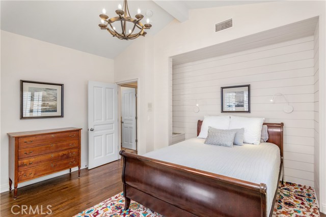 Second Level Bedroom (there are three, including the Master on this level). Note the shiplap detail