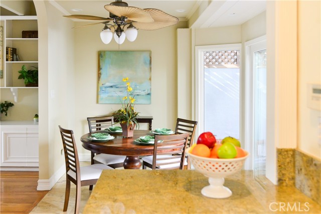 Dining room adjacent to living room.