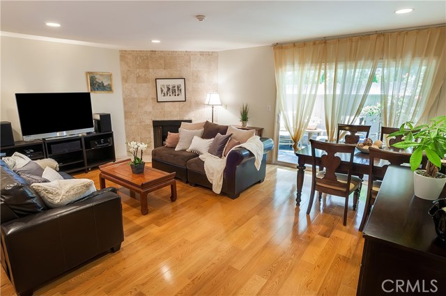 Wonderful flow from living room to adjacent patio Wonderful flow from living room to adjacent patio