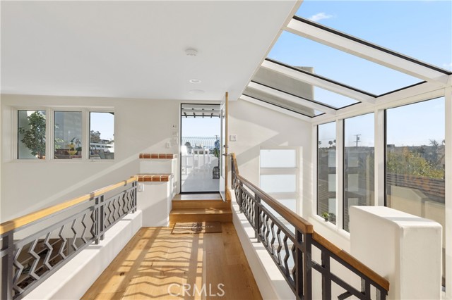 Entrance for both rooftop decks.