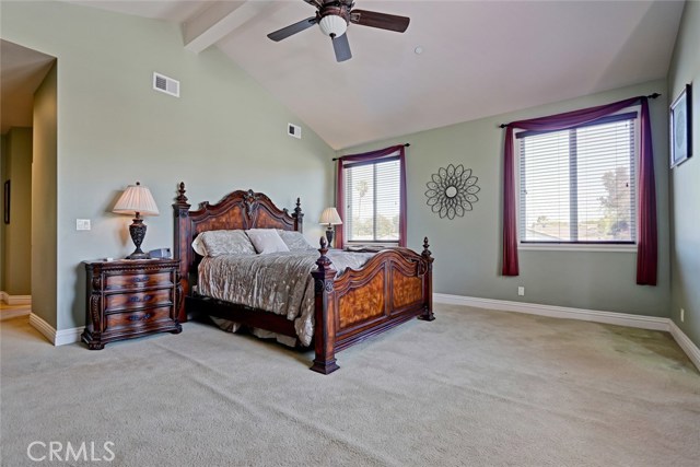 Master Bedroom with vaulted ceilings