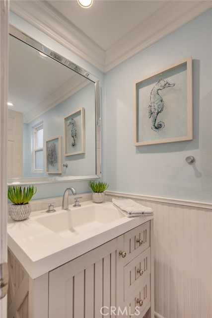 Beautifully updated bathroom on the first level