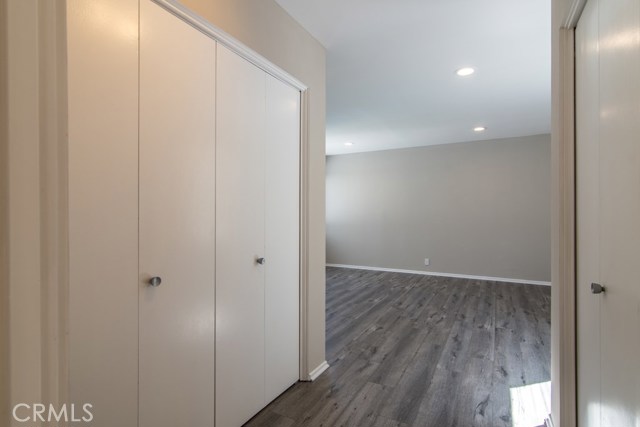 Two closets in Spacious Master Bedroom. With new paint and floors.