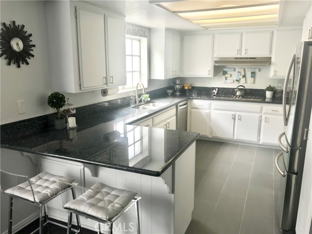 kitchen with newer appliances 
