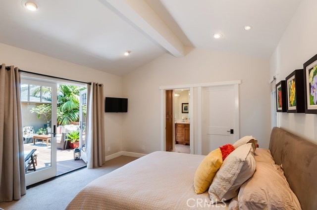 The suite also opens to the yard & deck