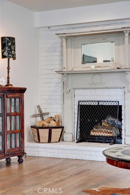 Wood Burning Fireplace with gas log