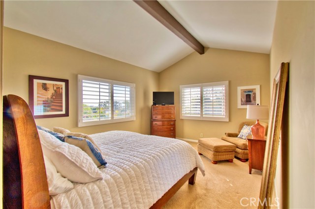 Master bedroom with ocean & southern views