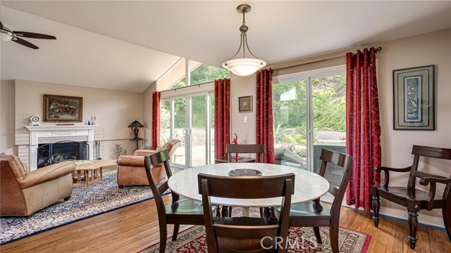 Dining room open to living room.