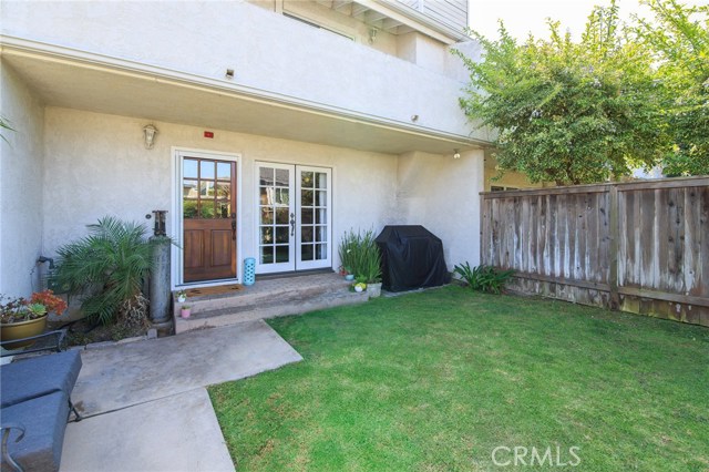 private yard off living room