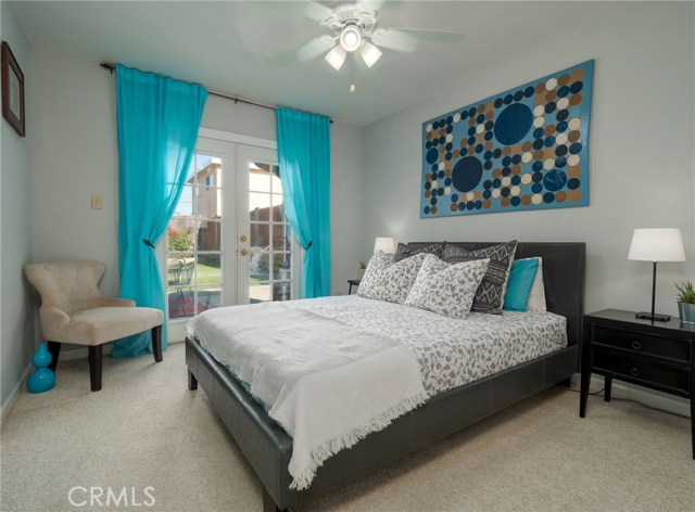 Bedroom 1 - gotta love the french doors that open to the backyard.