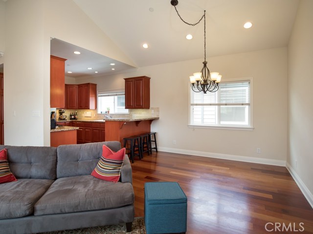 Dining room, Brazilian cherry hardwood flooring leads you to the upper level living area