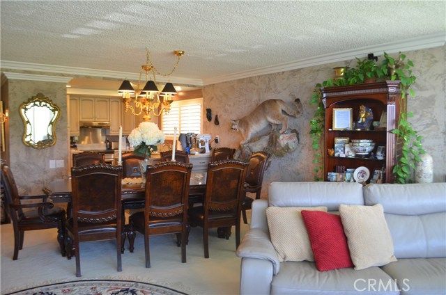 Dining area looking into the kitchen