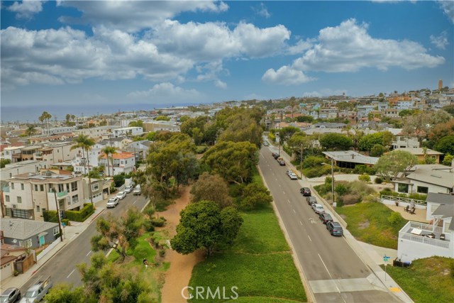 Northwest aerial view of the greenbelt