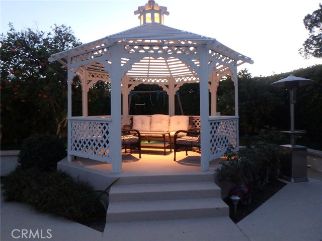 Lighted gazebo.