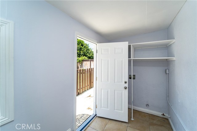 Enclosed laundry area