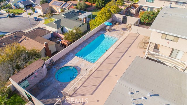 Pool are and large patio great for entertaining.