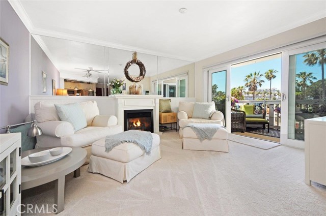 Living Room with Fireplace and Expansive Views to the Southwest