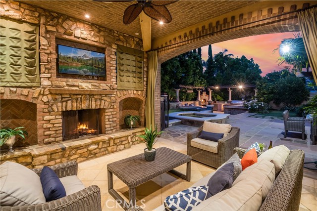 View from yard from covered patio