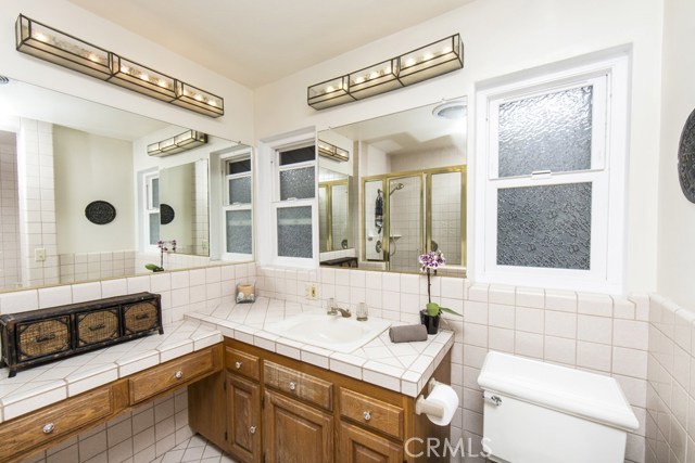 Master Bathroom with Walk-in Shower and Jacuzzi Tub
