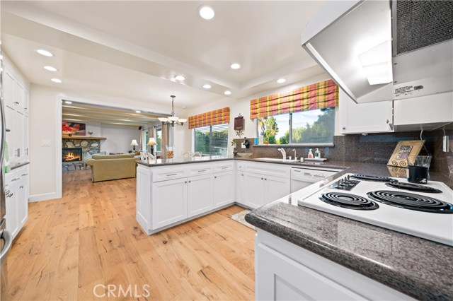 Kitchen with an open concept to family room.
