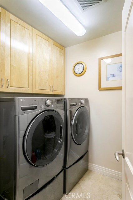 Laundry room on second level of home