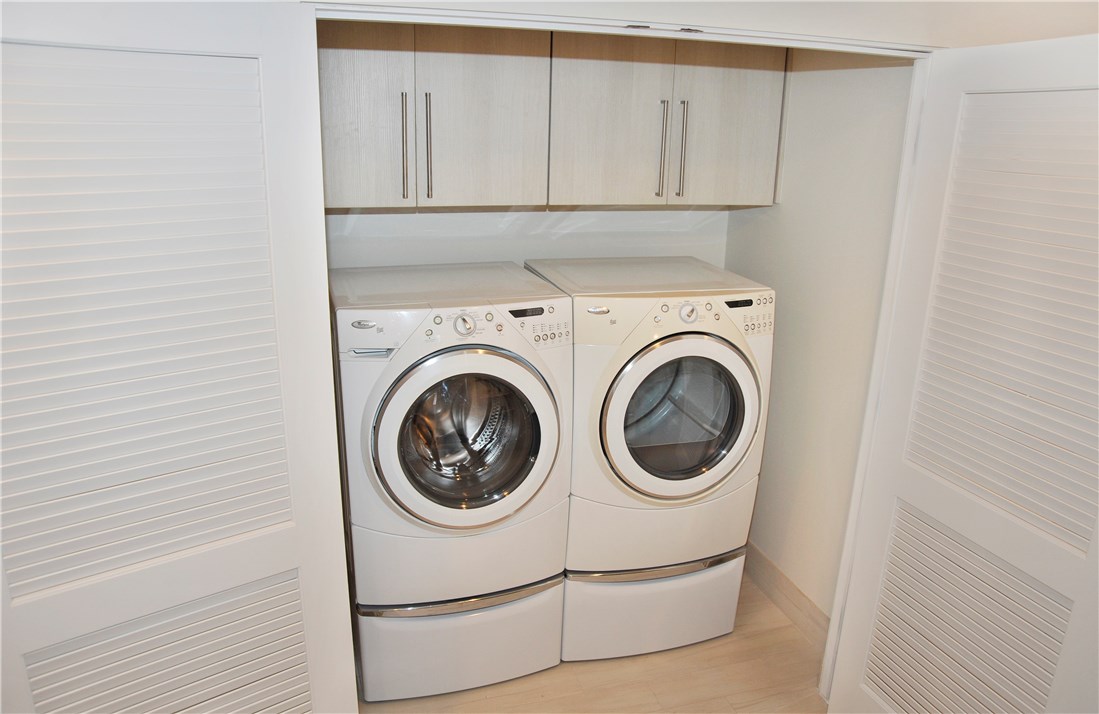 Laundry closet in separate room