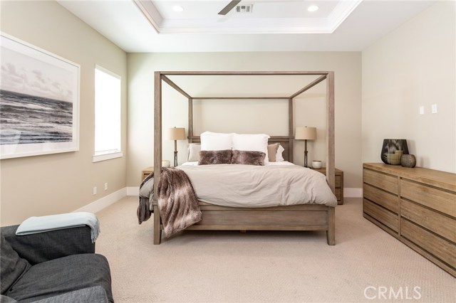 Spacious Master Suite, large walk in closet with his and hers built-ins