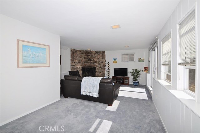 Another view of family room on the lower level