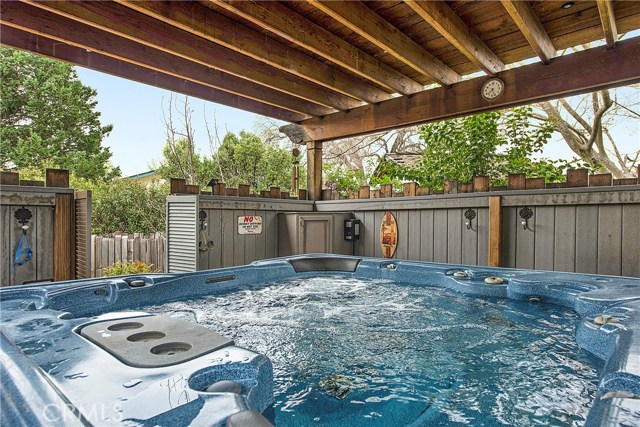 Top-of-the-line hot tub with speakers