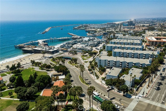 Stunning aerial view of Redondo Beach Pier and 