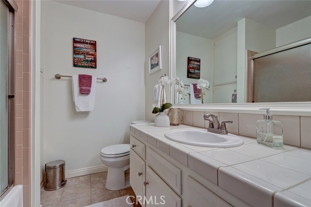 Hall bathroom- newly re-glazed bathtub.