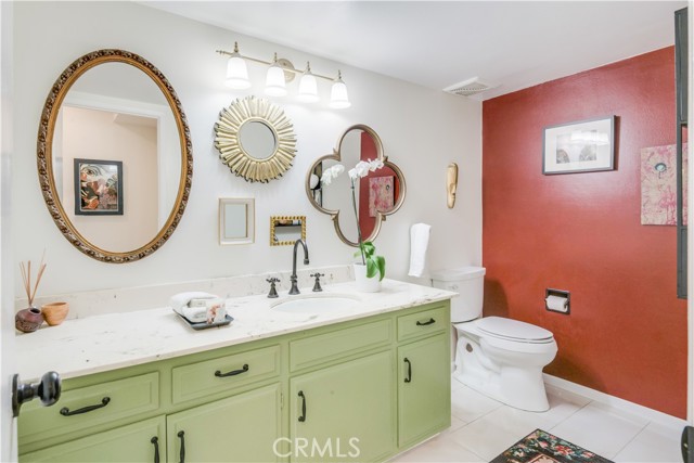 Lower level powder room Lower level powder room