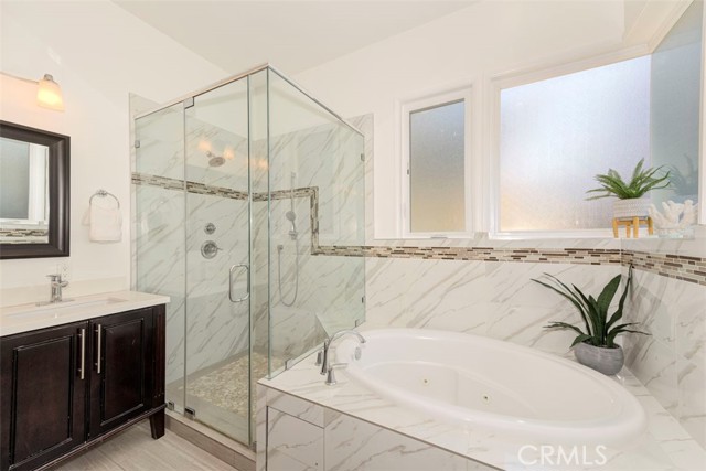 Master bathroom with soaking tub