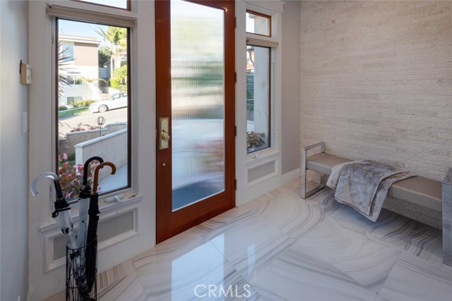 Front entry is light and bright