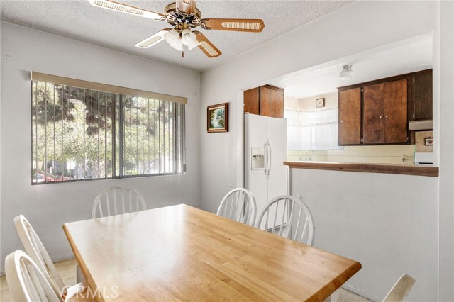 Dining area faces front of home...