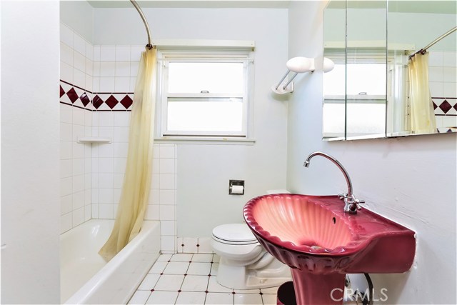 The 2nd bath is nice tile work, ample storage and shower tub.