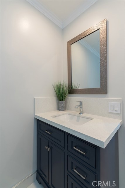 Lovely new vanity in the brand new bathroom off of the main floor bedroom!