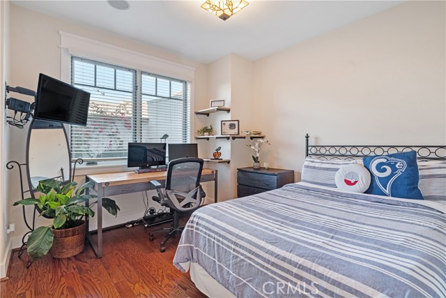 Bedroom 5 - on lower level - with view to rear yard