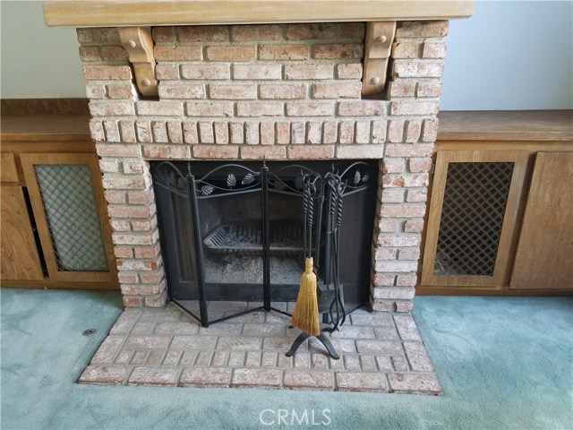 Classic real brick fireplace!