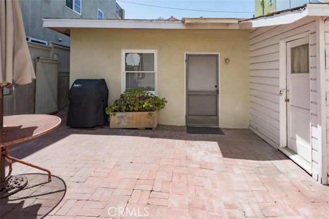 Studio unit entrance off patio