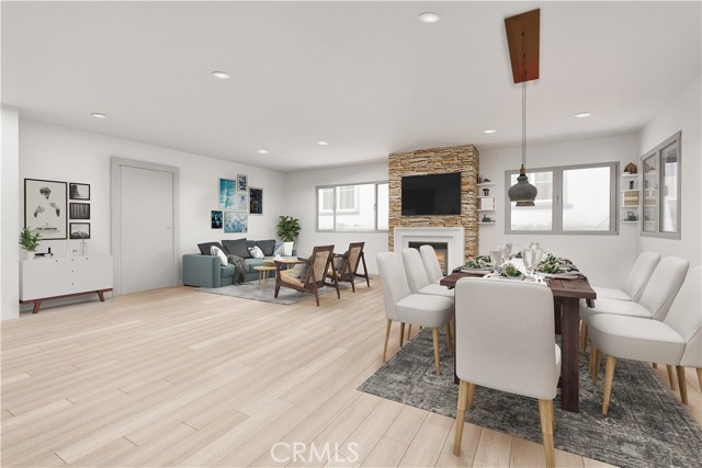 Rendering if wall is removed and space remodeled.