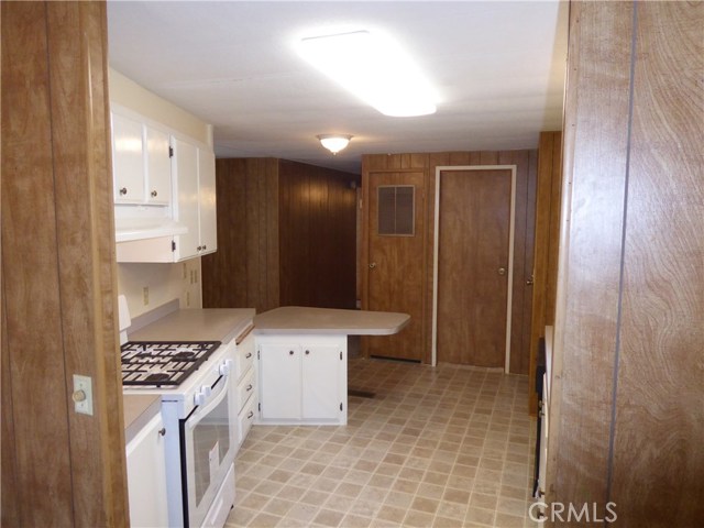 Looking at the kitchen from the dining room