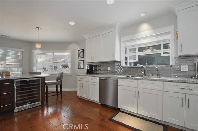 Plenty of windows enable natural light to flood the spacious cooking quarters.