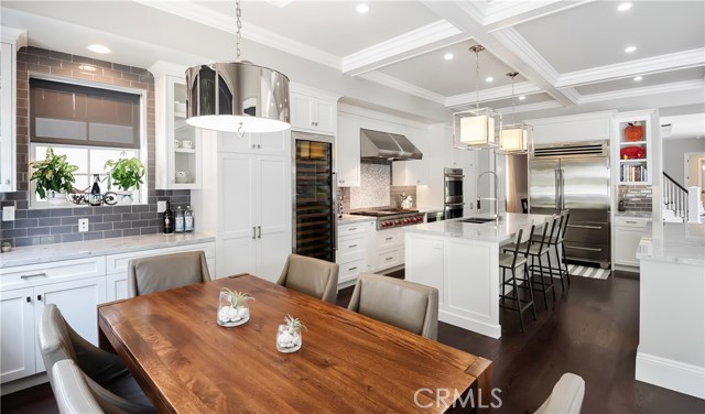 This home offers both formal dining and family style eating areas.