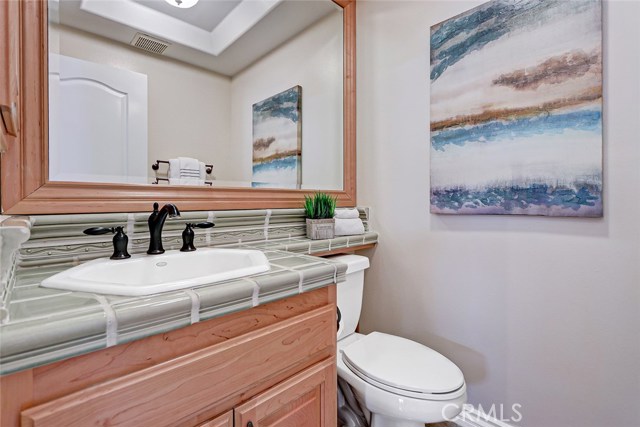 Living level powder room